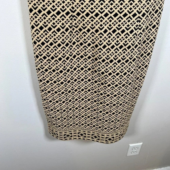 Eliza J Sheath Dress Size 4 Geometric Brown Knee Length Work Office Career Event - Picture 5 of 10